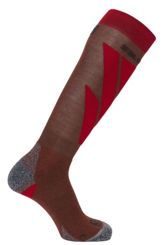 Skarpety narciarskie Salomon S/ACCESS M DX+SX Madder Brown/Goji Berry