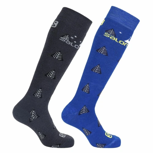 Skarpety Salomon Team JR 2-pack Black/Nautical Blue