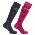 Skarpety narciarskie Salomon Team JR 2-pack Black/Pink Yarrow