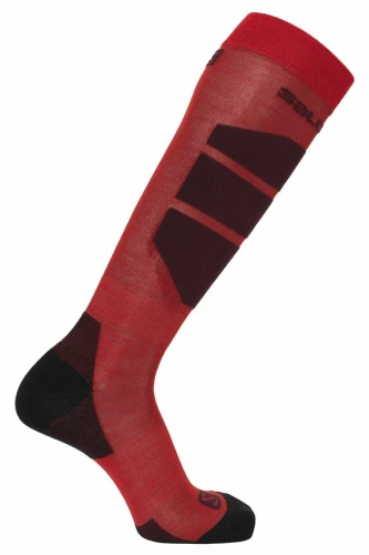 Skarpety narciarskie Salomon Comfort Men Goji Berry/Madder Brown