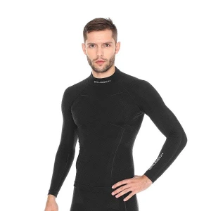 Bluza męska merino Brubeck EXTREME WOOL Czarny