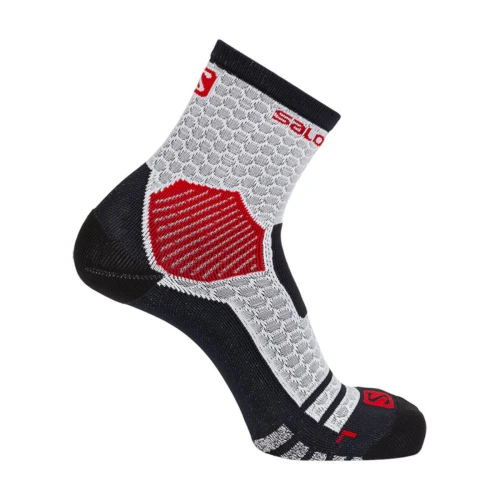 Skarpety Salomon NSO Long Run White / Racing Red