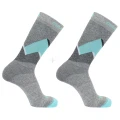 Skarpety Salomon Outline Prism 2pack Medium Grey / Pastel Turquoise