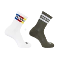 Skarpety Salomon 365 Crew 2 Pack White / Matrini Olive