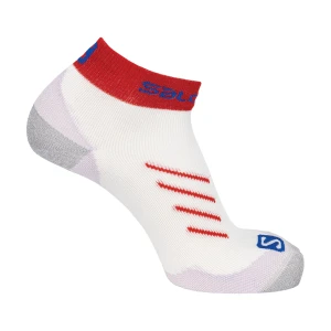 Skarpety Salomon Pulse Ankle White / Poppy Red
