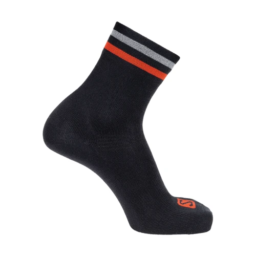 Skarpety Salomon Sonic Quarter Black / Poppy Red