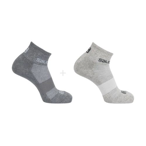 Skarpety Salomon Evasion 2pack Light Grey Heather / Medium Grey