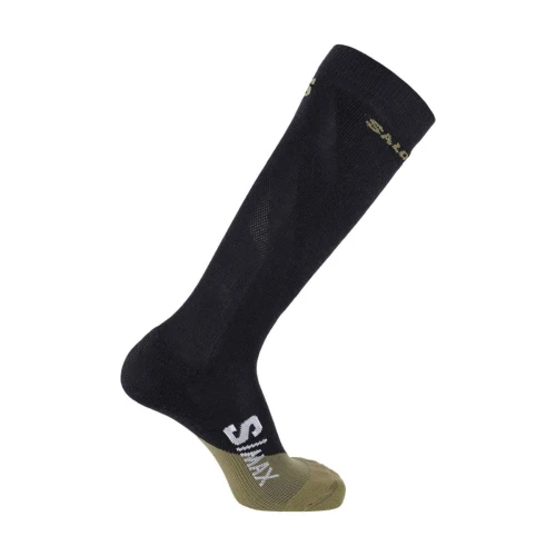 Skarpety narciarskie Salomon S/Max  Deep Black / Olive Green