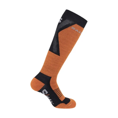 Skarpety narciarskie Salomon S/Max JR Deep Black / Orange - X