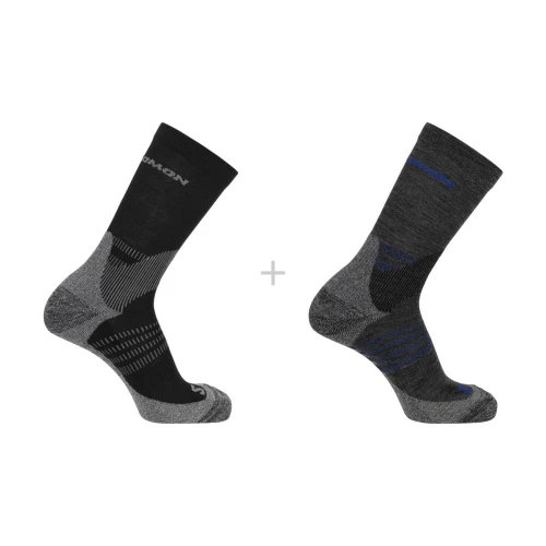Skarpety Salomon X Ultra Access Crew 2-Pack  Anthracite / Black