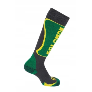 Skarpety narciarskie Salomon Kart JR Grey / Yellow