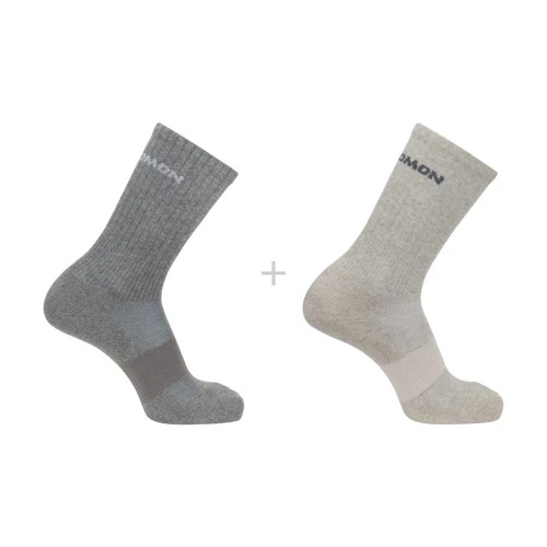 Skarpety Salomon Evasion Crew  2 - Pack   Light Grey / Heather Medium
