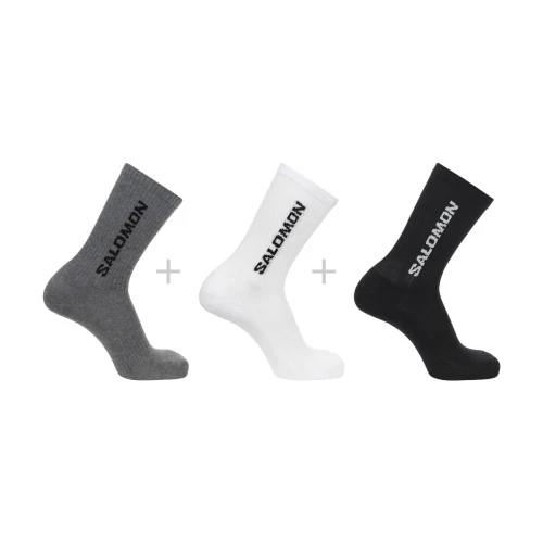Skarpety Salomon Everyday Crew 3-pack   White / Black /  Med Gray