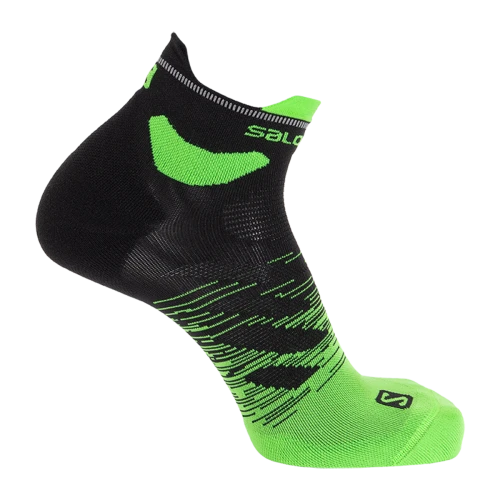 Skarpety Salomon Predict Ankle  Ebony / Green Gecko