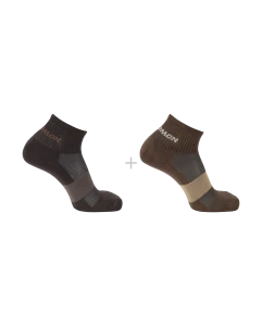Skarpety Salomon Evasion Ankle  2-Pack Dark Earth/Wallnut