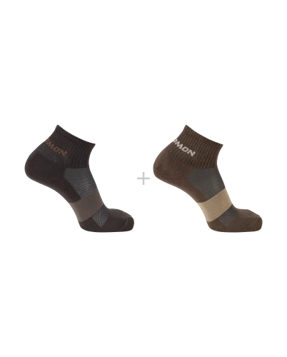 Skarpety Salomon Evasion Ankle  2-Pack Dark Earth/Wallnut